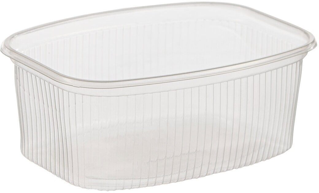 Контейнер с крышкой одноразовый для еды, набор пластиковой посуды, 100 шт, 1000 мл, 138 х 102 мм, прозрачный