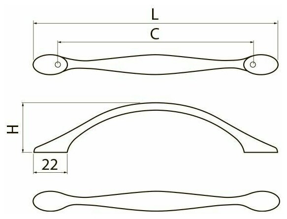 Ручка мебельная скоба 128 мм GTV (Польша) белая матовая (комплект 2 шт.) - фотография № 4