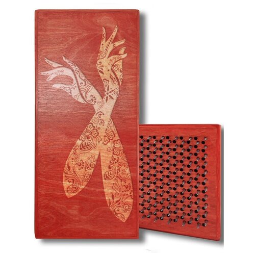 фото Доска садху с динамическими гвоздями, человек - 269 шаг 10мм красная goodwood