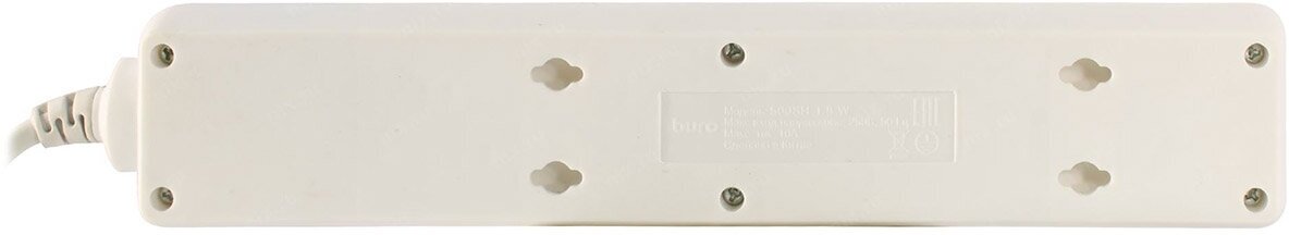 Сетевой фильтр Buro 500SH-10-W 5 розеток с/з 10А / 2200 Вт