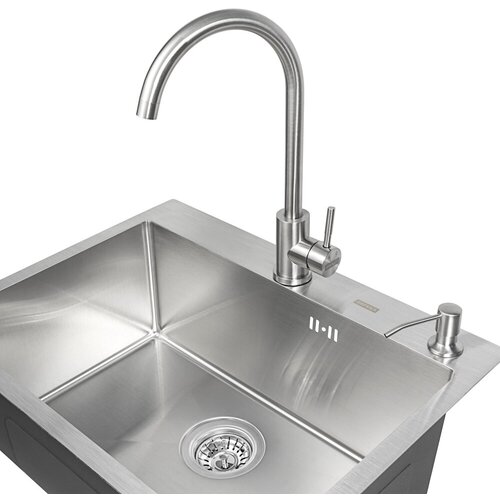 ARFEKA Комплект ARFEKA ECO мойка AR 600*450, смеситель AF SD-03SS304, дозатор ZP DS, коландер AF-C11 SATIN