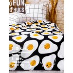 Постельное белье 1.5 спальное / комплект постельного белья 1.5 спальный перкаль Crazy Getup 1 наволочка - 70х70 Eggs - изображение