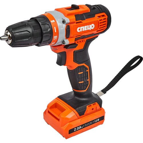 Дрель-шуруповерт аккумуляторная Спец БДА-12-2 12 В Li-Ion 2x2 Ач 655100₽