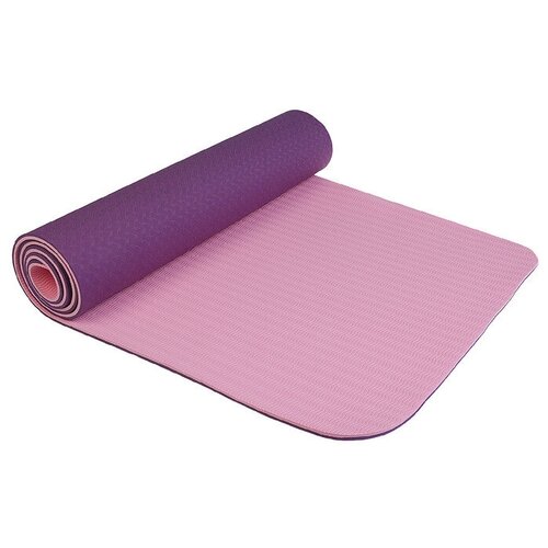 фото Коврик для йоги 183 × 61 × 0,8 см, двухцветный, цвет фиолетовый qwen