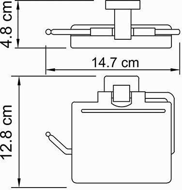 Держатель туалетной бумаги, хром, WasserKRAFT Lippe K-6525