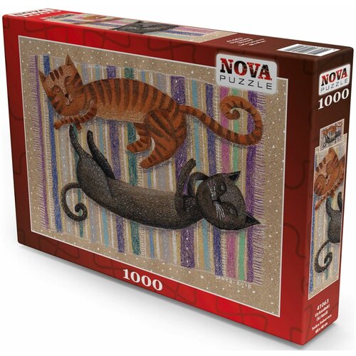 фото Пазл nova 1000 деталей: две спящие кошки nova puzzle