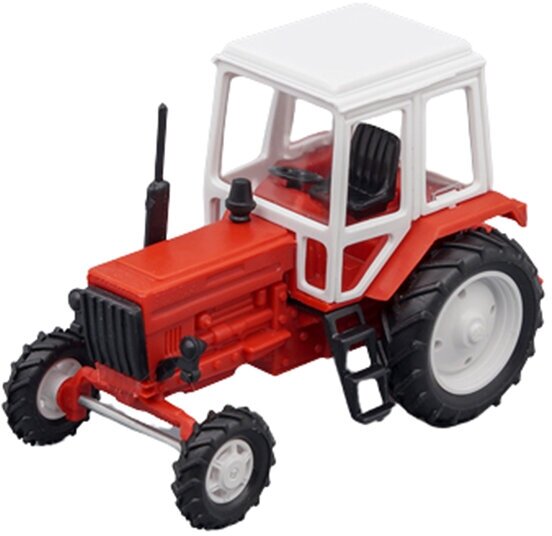 Tractor MTZ-82 (ussr russia) white/red | трактор МТЗ-82 белый/красный (пластик)