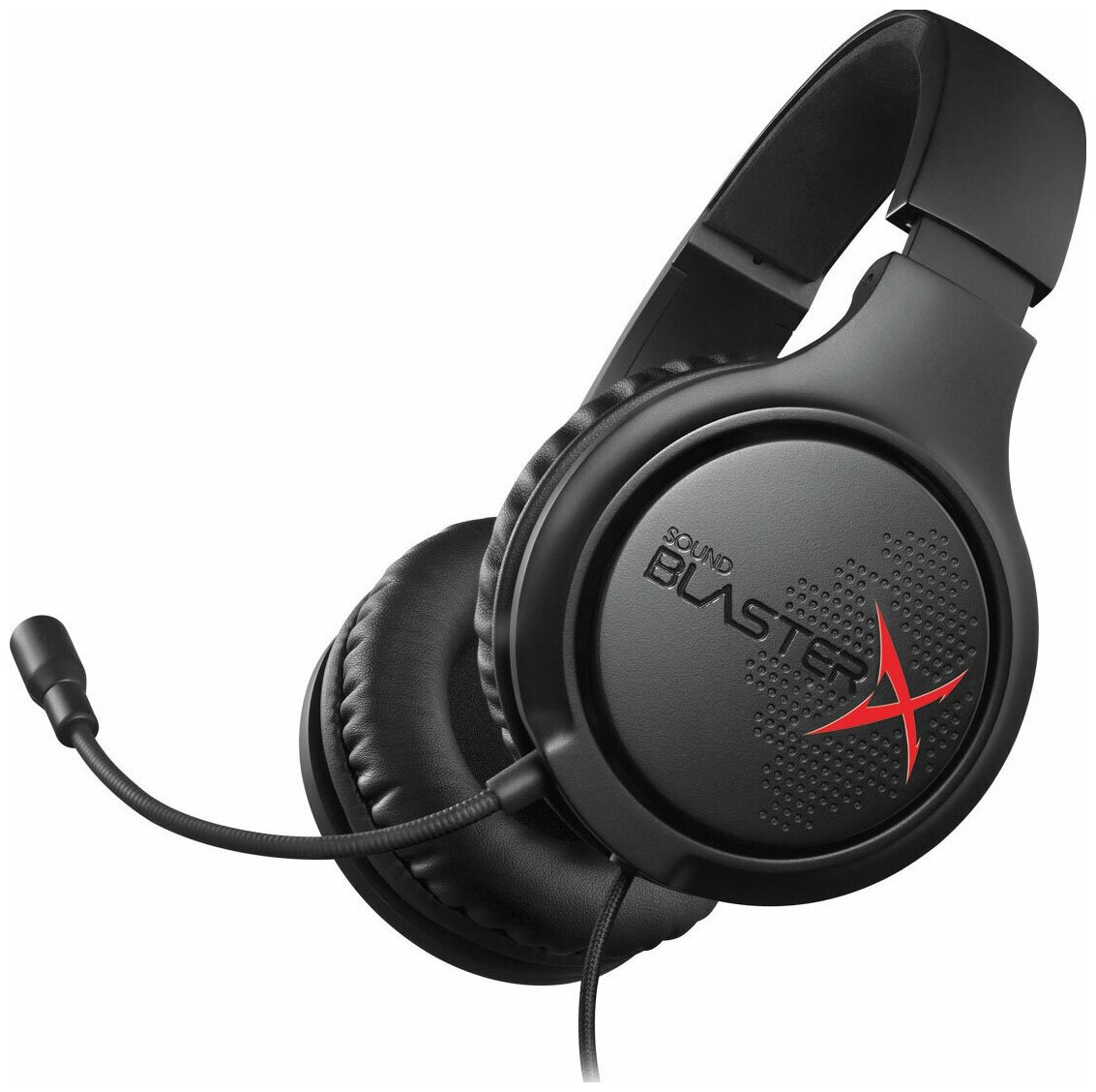 Гарнитура игровая CREATIVE Sound BlasterX H3, для компьютера, мониторные, черный [70gh034000000]