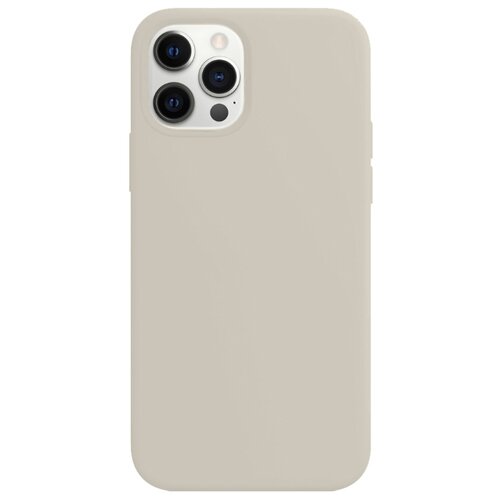 фото Силиконовый чехол для iphone 12 и 12 pro / silicone case для айфон 12 и 12 про / с бархатистым покрытием внутри (галька) pastila