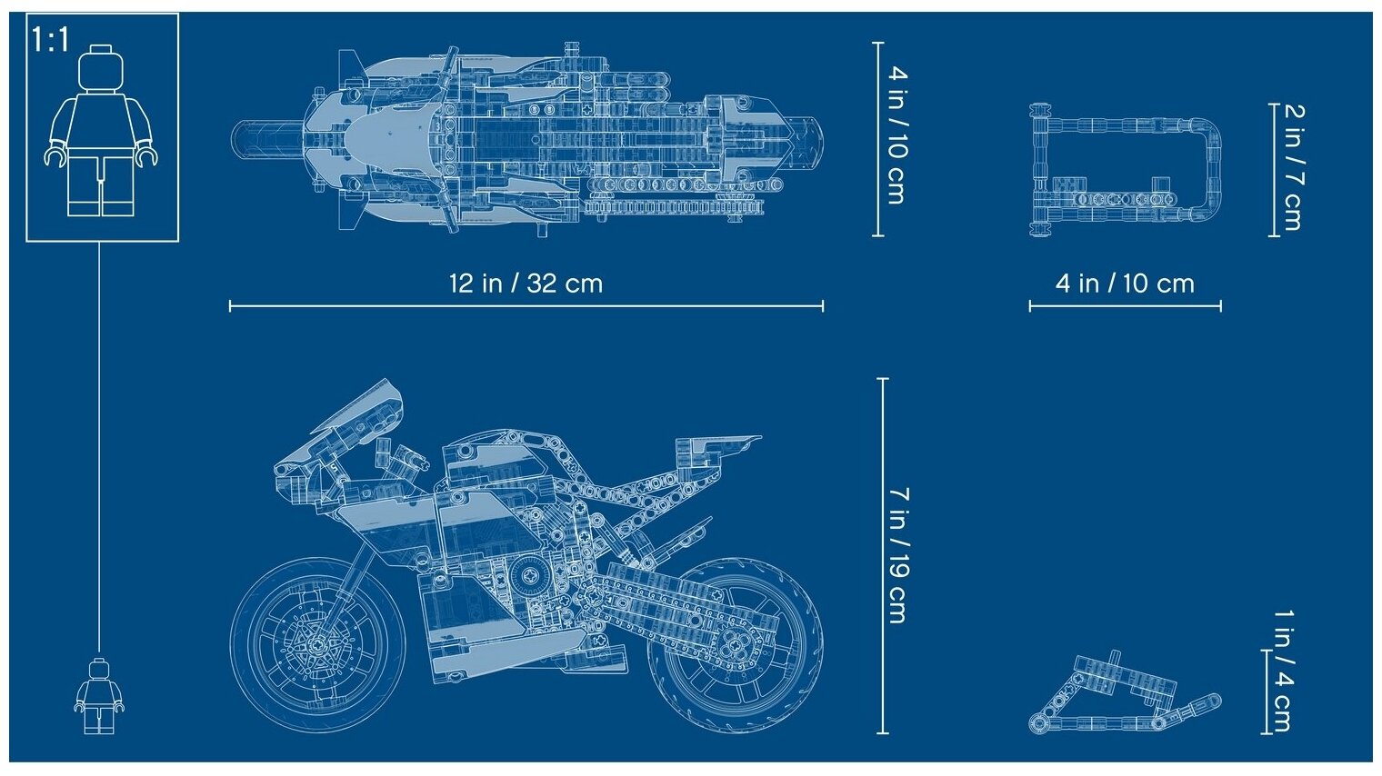 Конструктор LEGO Technic Ducati Panigale V4 R, 646 деталей (42107) - фото №3