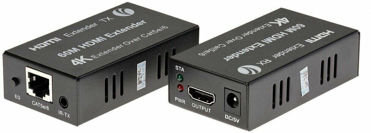 VCOM DD471 Удлинитель HDMI по витой паре до 60м extender VCOM <DD471> +2б.п. - фото №8