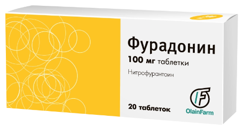 Фурадонин таб., 100 мг, 20 шт.