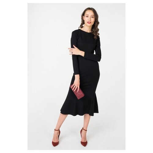 фото Платье t-skirt 16aw-03-0050-fs женское цвет черный однотонный р-р 44 m