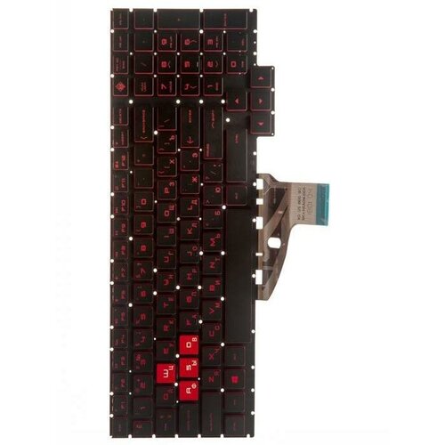 Клавиатура keyboard для ноутбука HP Omen 15-CE 15-CE010CA 15-CE020CA 15-CE030CA 15-CE051NR черная с красной подсветкой 2980₽