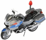 Модель металлическая Технопарк Мотоцикл ДПС 12,5 см, свет-звук 586856-R1