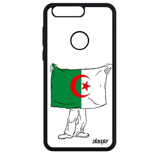 фото Чехол для телефона honor 8, "флаг алжира с руками" туризм страна utaupia