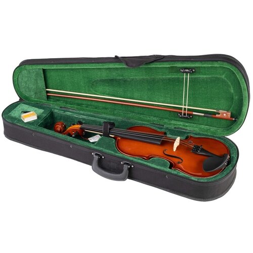 MV-001 Скрипка 4/4 с футляром и смычком, Carayа скрипка 1 2 с футляром и смычком carayа mv 003