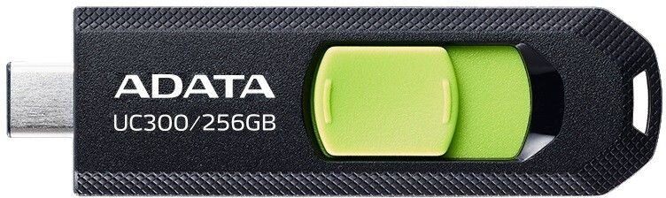 Флешка A-Data UC300 256ГБ USB3.2 черный/зеленый (ACHO-UC300-256G-RBK/GN)