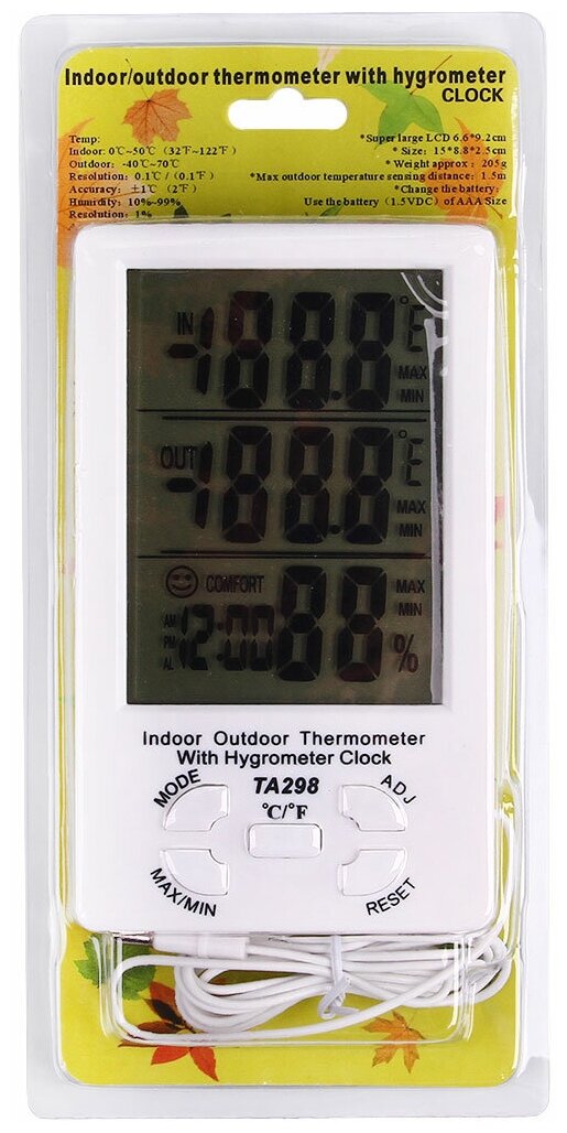 Метеостанции и термометры S-Line Цифровая метеостанция TA 298 - фотография № 10