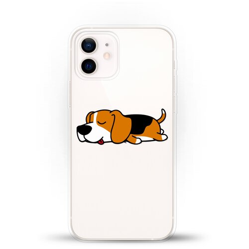 фото Силиконовый чехол уставший бигль на apple iphone 12 mini andy & paul