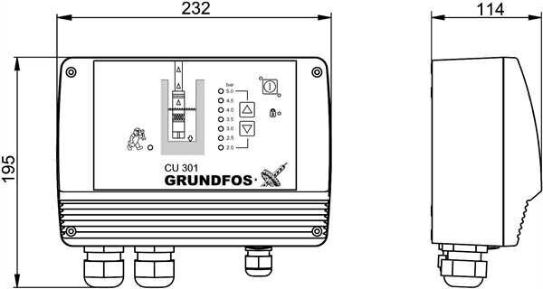 CU 301 96436753 Блок управления для скважинных насосов (2-5 бар, 100-240 В) Grundfos - фото №5