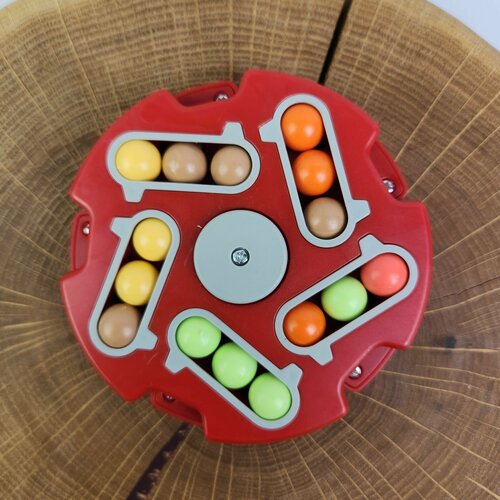 Спинер - головоломка антистресс, развивающая игрушка Рубик куб Красный цвет