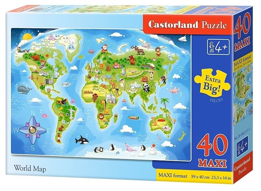 Пазл Castorland Карта мира - фото №1
