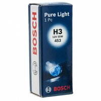 BOSCH Лампа галогенная Bosch Pure Light, H3, 55W, коробка, 1 шт 1987302031