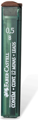 Faber-Castell Грифели для механических карандашей B, 0,5 мм, 12 шт. 521501