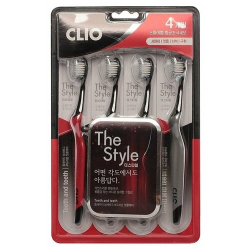 Купить CLIO Зубная щетка набор 4шт The Style White Ultra Soft Care Toothbrush, Зубные щетки