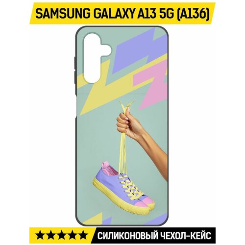 Чехол-накладка Krutoff Soft Case Кроссовки женские Цветные для Samsung Galaxy A13 5G (A136) черный