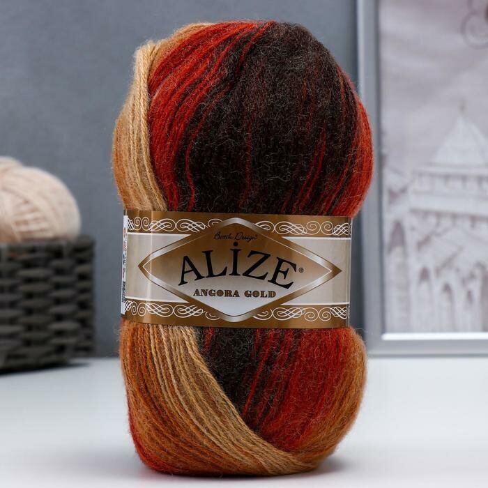 ALIZE Пряжа "Angora Gold Batik" 20% шерсть, 80% акрил 550м/100гр (2626)