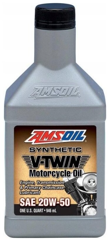 Мотоциклетное масло AMSOIL Synthetic V-Twin Motorcycle Oil SAE 20W-50 (0,946л)