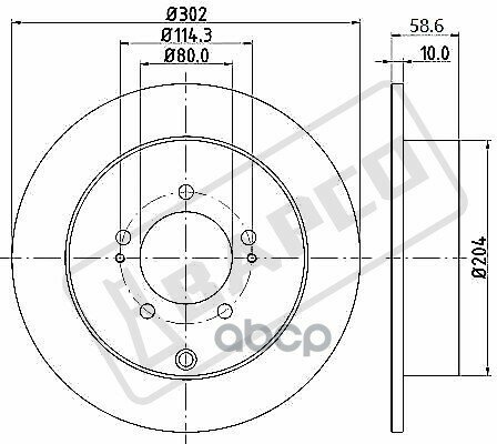 Тормозной Диск Невентилируемый Bd0060 BAPCO арт. BD0060