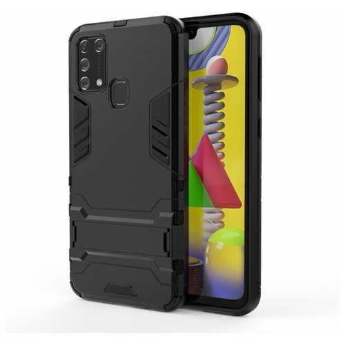 фото Чехол противоударный armor case для samsung galaxy m31, черный grand price