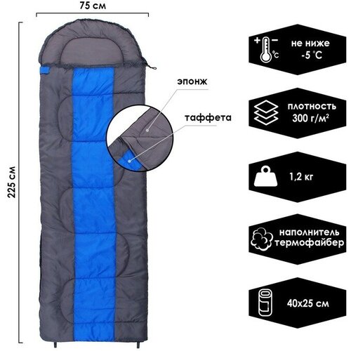 Спальный мешок DREAM 300 19035х75 см от -5 до 10 С 3830₽