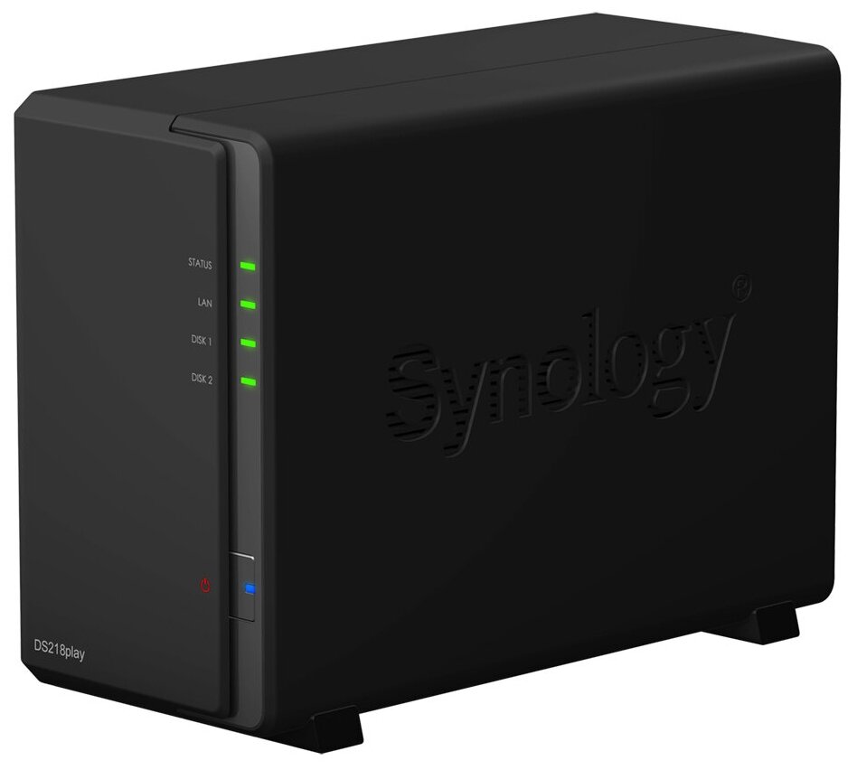 Сетевое хранилище Synology DS218play, черный