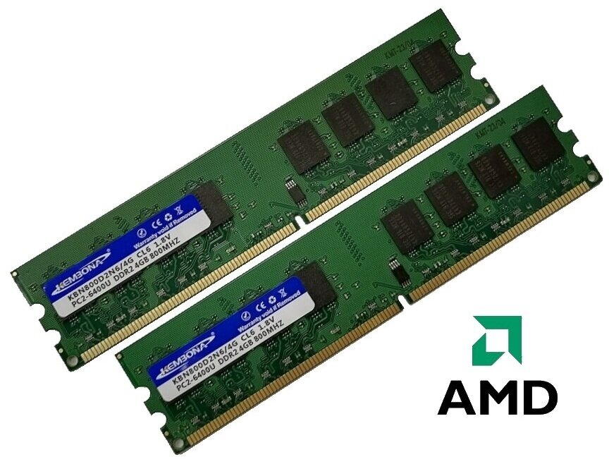 ОЗУ Dimm 8Gb PC2-6400(800)DDR2 KemBona-Samsung KBM800D2N6/4G (для AMD) (Kit 2x4Gb)