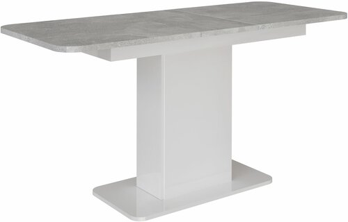 Раскладной обеденный стол на одной опоре СО-3 Белый/Ателье светлый
