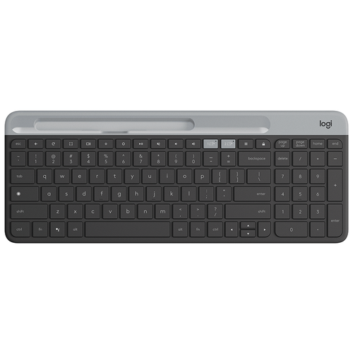 Беспроводная клавиатура Logitech K580 Slim Multi-Device графит, английская, 1 шт. клавиатура logitech k580 slim multi device графит кириллица qwerty