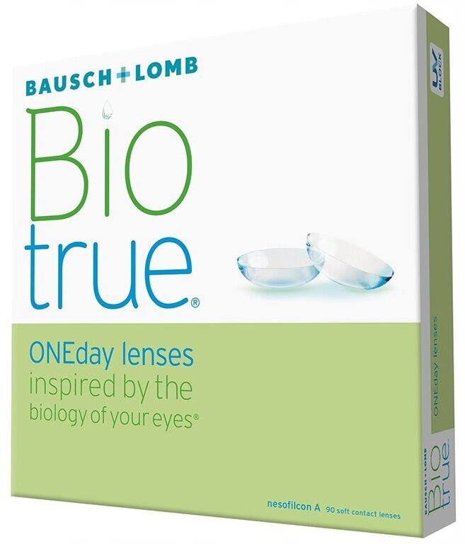 Контактные линзы однодневные для коррекции зрения biotrue oneday lens 90 шт 8,6, -3,00 bausch+lomb Bausch & Lomb - фото №6