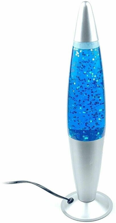 Лава лампа с блёстками синего цвета (40 см)