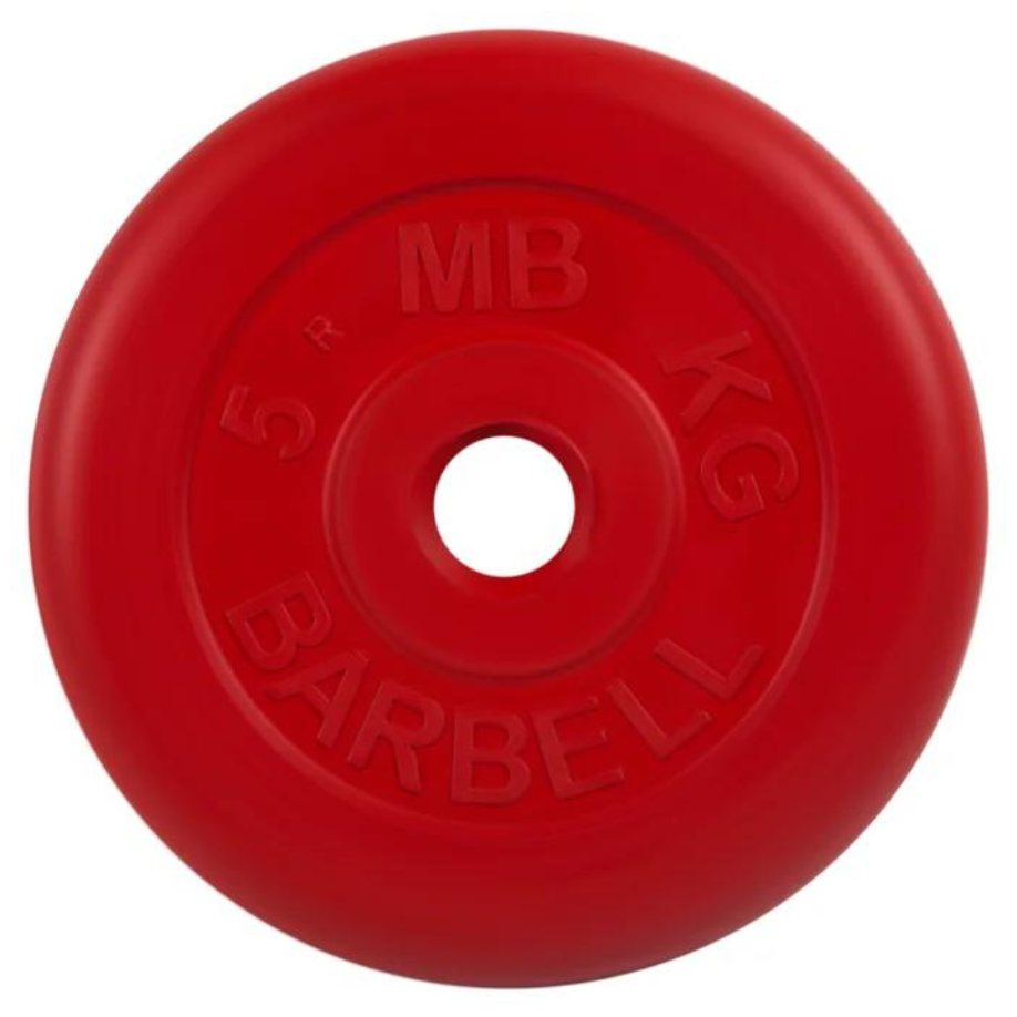 Диск MB Barbell Стандарт MB-PltC26 5 кг красный