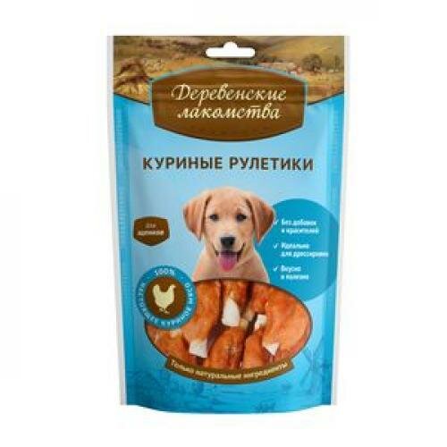 Лакомства 79711267/35693 д/щенков Куриные рулетики 100гр