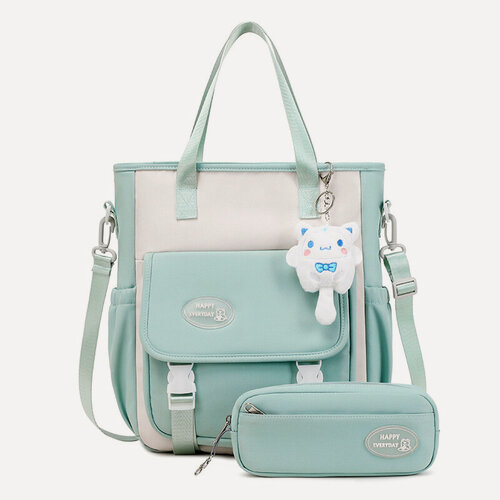 Изображение товара Рюкзак Jianglida, с подвеской в виде котенка, ткань Оксфорд, зеленый