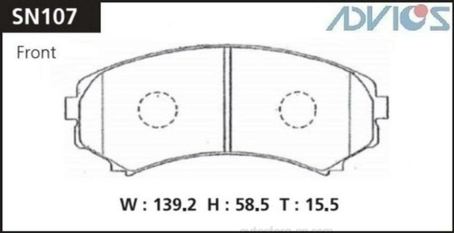 ADVICS SN107 Дисковые тормозные колодки