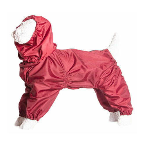 Комплект Теплый комбинезонСнуд шапка для КАВАЛЕР-КИНГ-ЧАРЛЬЗА-СПАНИЕЛЯ суки на флисе повышенной прочности цвет бордо 3500₽