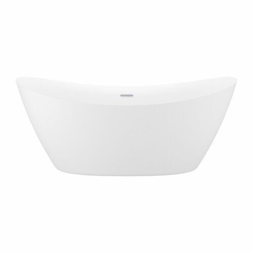 Отдельностоящая ванна акриловая 168 х 73 см Wellsee Carefree Dove 23290101R в наборе 4 в 1 ванна белый глянец ножки экран слив-перелив 111129₽