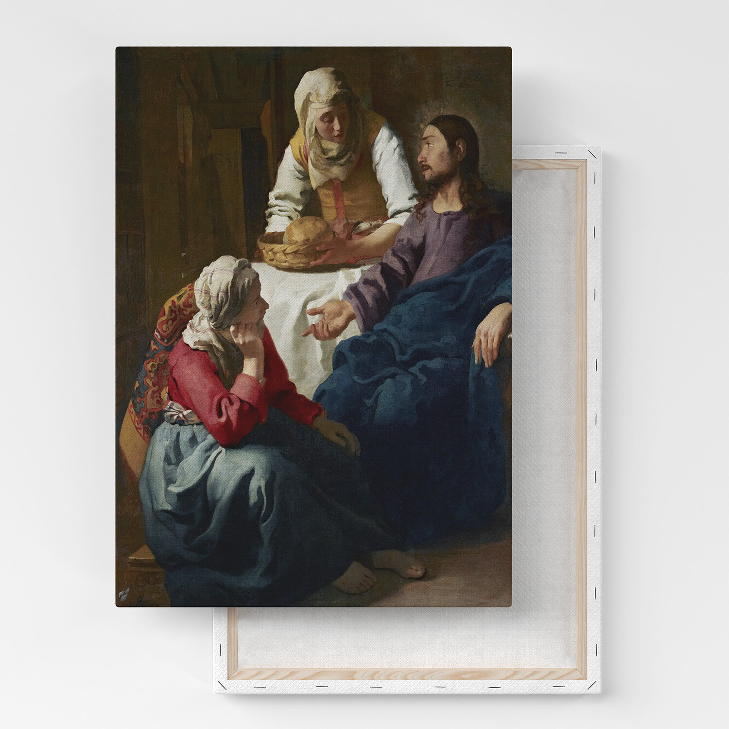 Картина на холсте, репродукция / Ян Вермеер - Christ in the House of Martha and Mary / Размер 60 x 80 см
