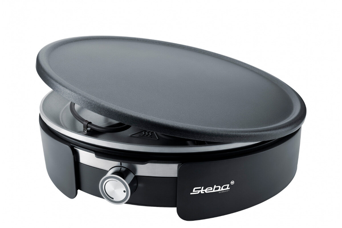 Блинница Steba CR 36, бытовая классическая, черная, диаметр блинов 35см